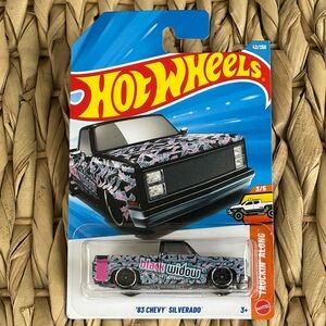 Hot Wheels 1983 Chevy Silverado Black Widow 83 Chevrolet Truck Hotwheels 2025 🆕